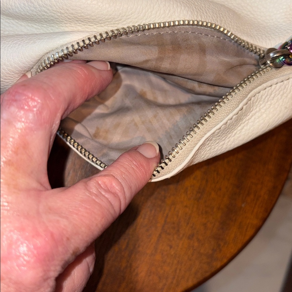 Rebecca Minkoff mini backpack for Women cream pebbled leather holographic HW - Picture 15 of 17